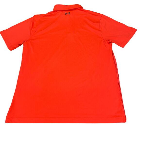 Under Armour Loose Heatgear Mens Large Red Short Sleeve Golf Polo Shirt - Picture 7 of 14
